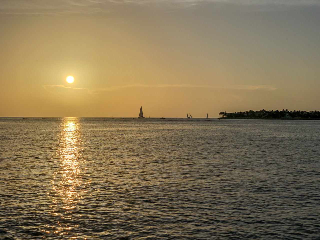 Sunset at the Outer Mole, Key West, Florida, USA