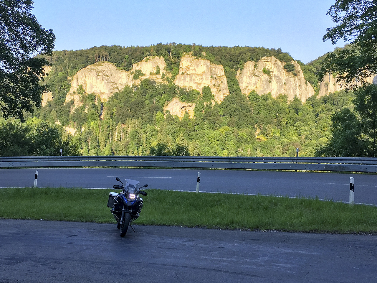 Rock face near Hausen, Danube Valley, Baden Wurttemberg, Germany