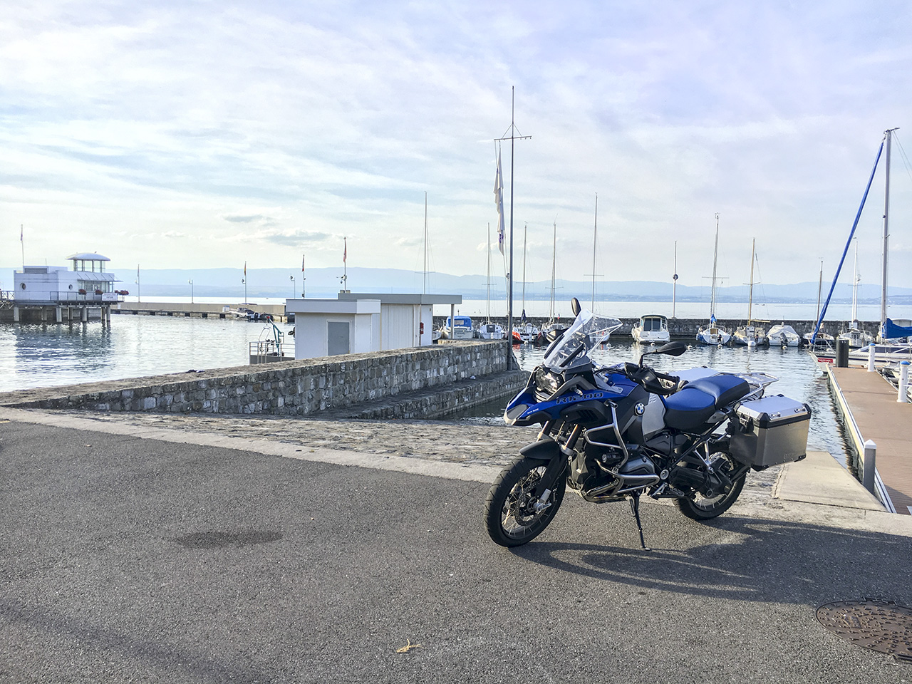 Evian harbor, France