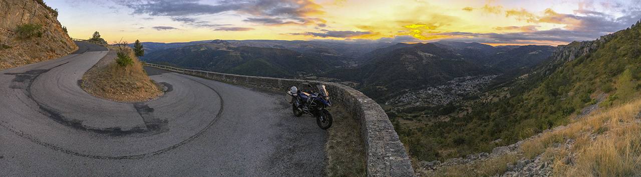 Sunrise above Florac, Cevennes, France