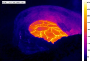 Halemaumau thermal image from USGS HVO camera