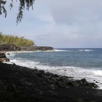 Black sand / rock beach