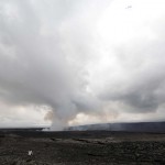 Unusual view of Halema'uma'u