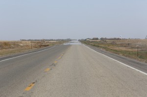 Relatively straight and boring ... state route across the Plains