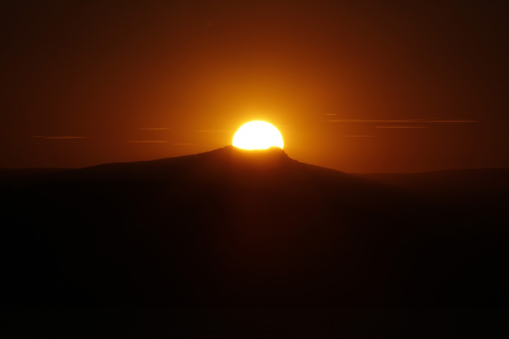 Hohenstoffeln volcano sunset at Arenenberg, Thurgau