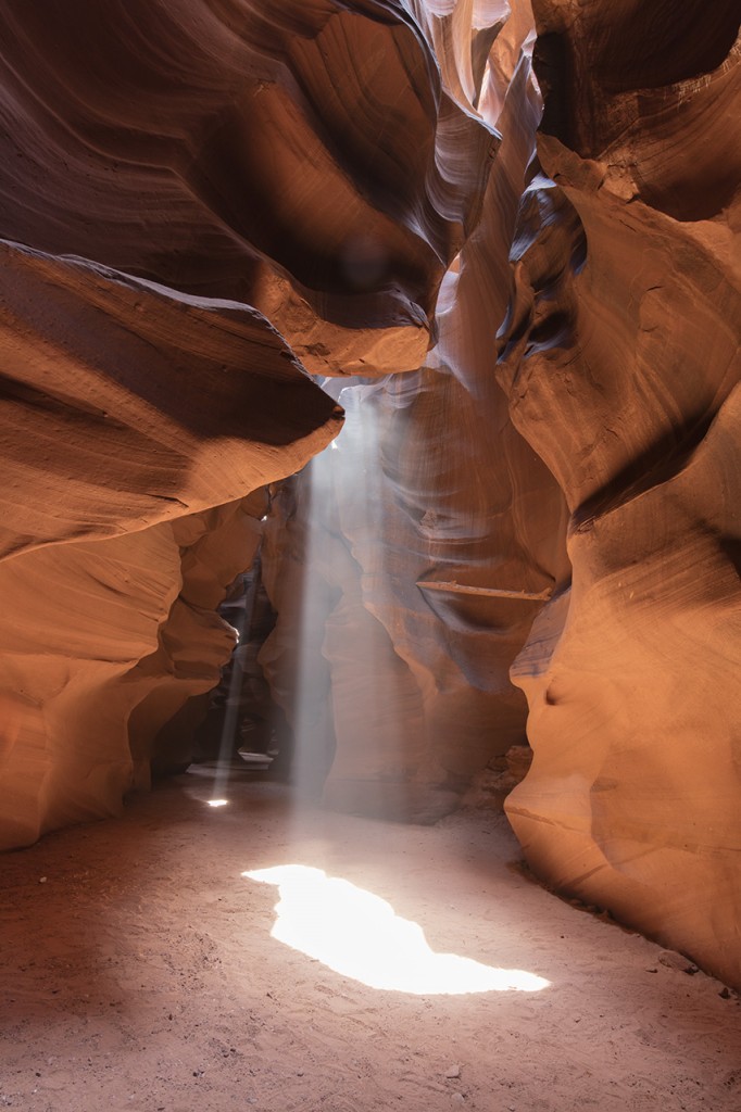 Double beam at Upper Antelope Canyon