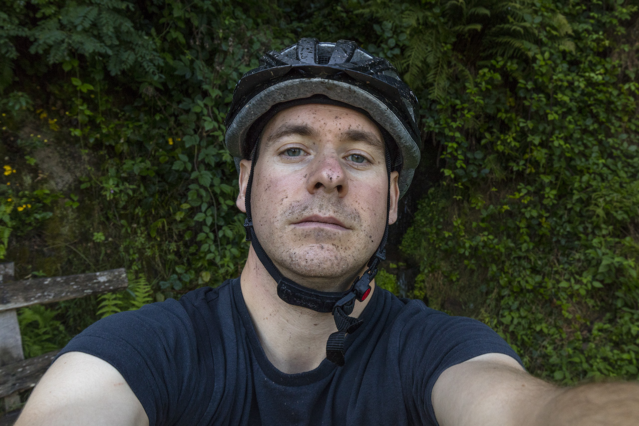 Dirt in my face at Siegfriedquelle famous water source, Bavaria, Germany