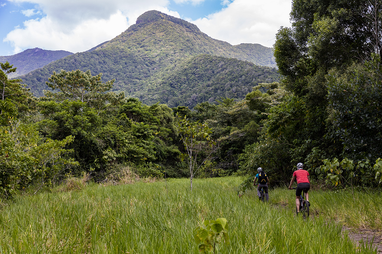 Biking Cape Tribulation rainforest, Queensland, Australia