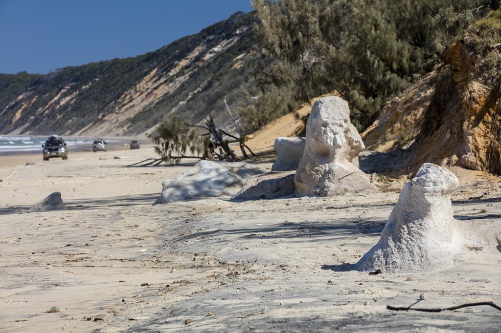 Sand formations at Rainbow Beach, Queensland, Australia