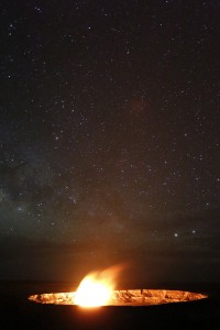 Halema'uma'u night sky