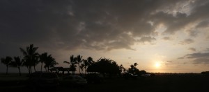 Panorama of old airport beach park, kailua-kona, hawaii