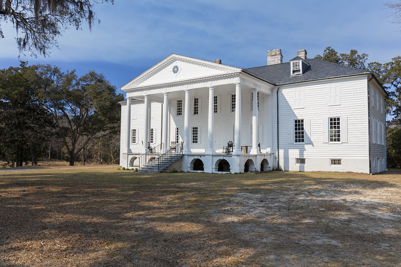 historic Hampton Plantation and main building, South Carolina, USA