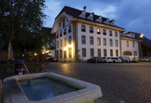 Brunnen an der hinteren Hauptgasse, Zofingen, Aargau, Schweiz