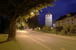 Pulverturm in der historischen Altstadt von Zofingen, Aargau, Schweiz, Europa