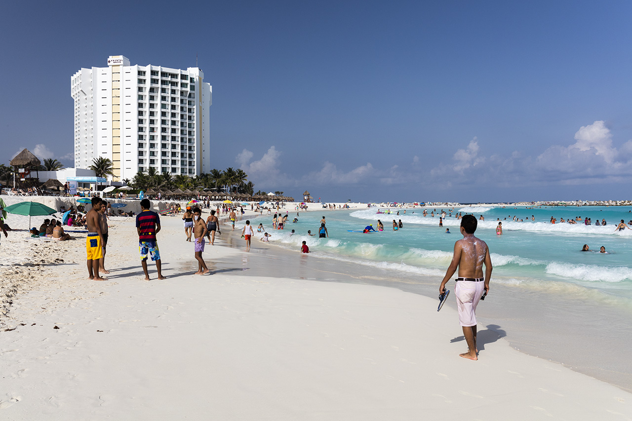 Beach at Zona Hotelera, Cancun, Mexico