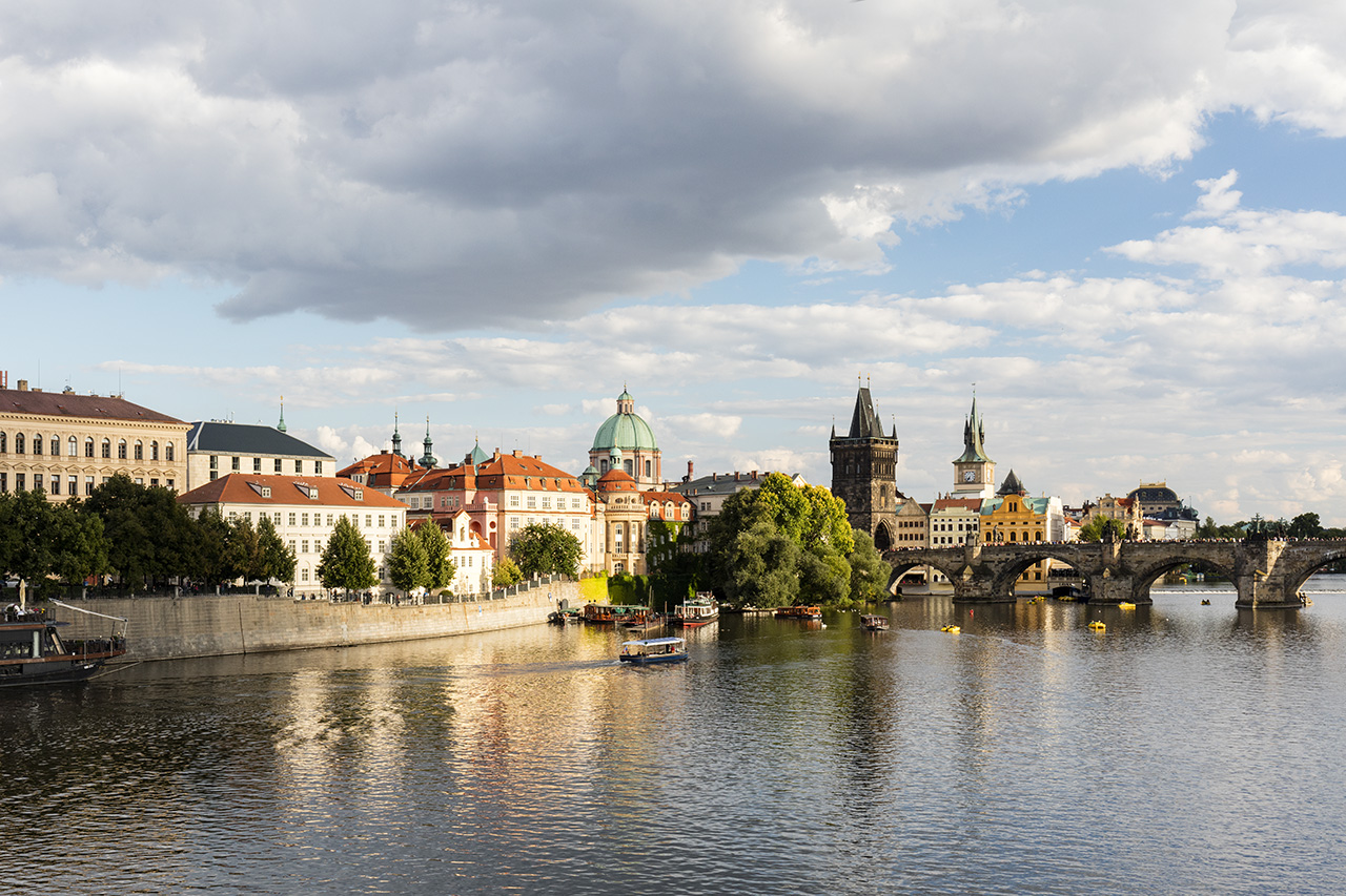 Old Town with Karlova museum and Assisi church, Prague, CZ