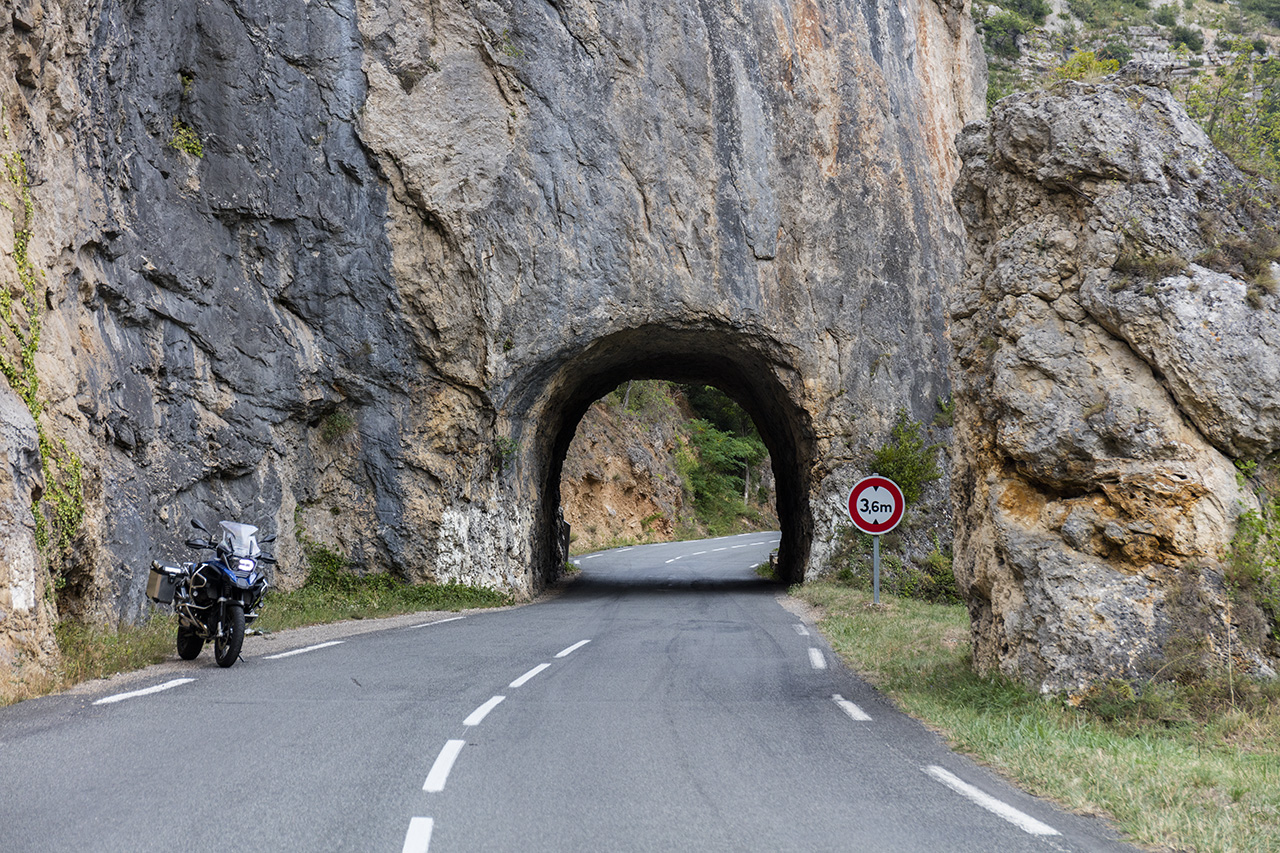 Tunnels in the Tarn gorge, France