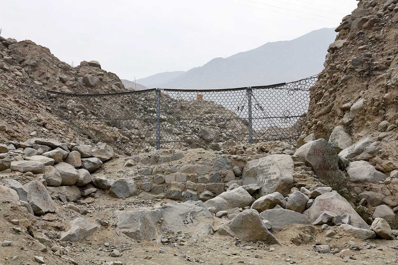 Geobrugg protection structure, Chosica, Lima, Peru