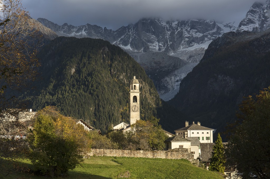 Soglio church, Val Bregaglia, Grisons, Switzerland