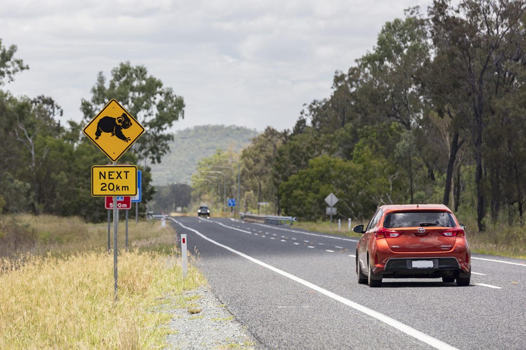 Road sign on A1 south, Queensland, Australia