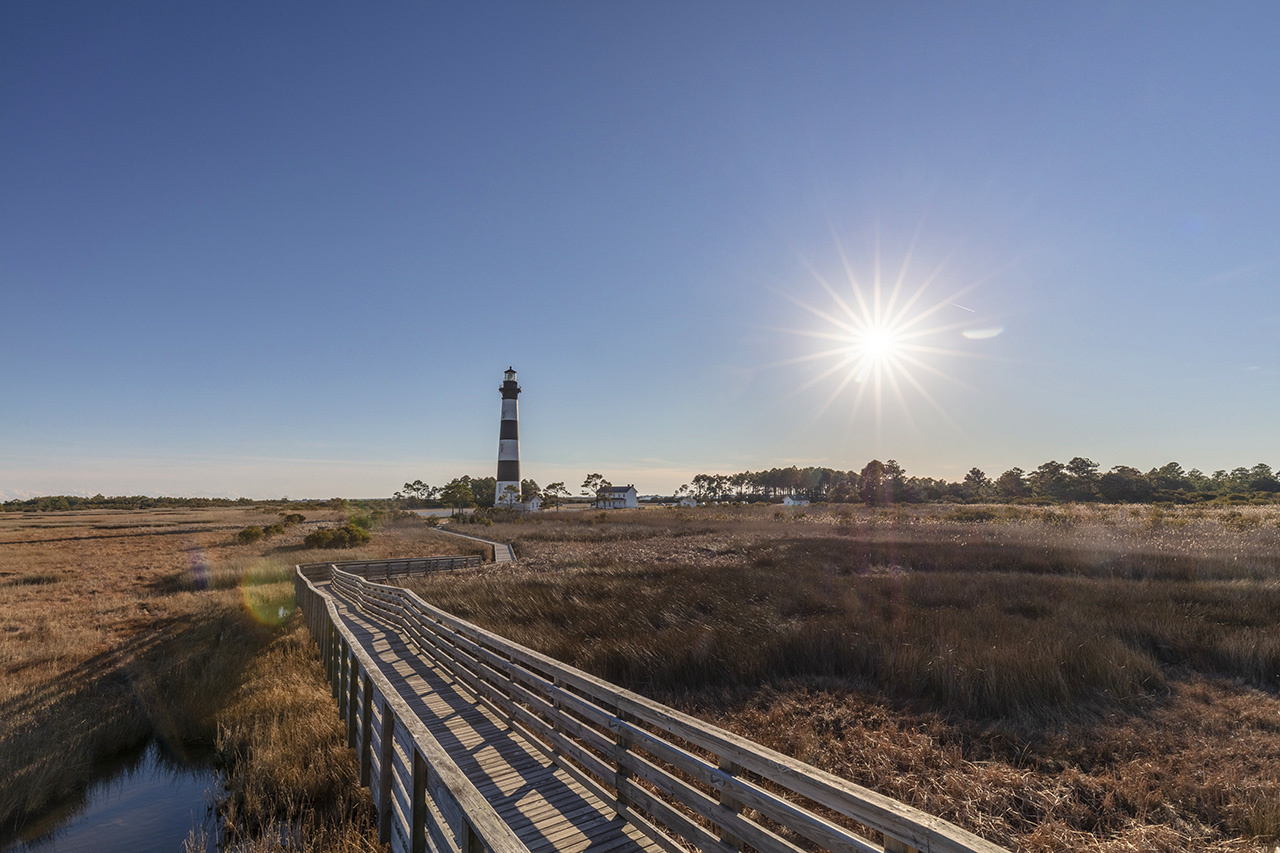 Bodie Island Light Station, Leuchtturm in den Outer Banks, North Carolina, USA