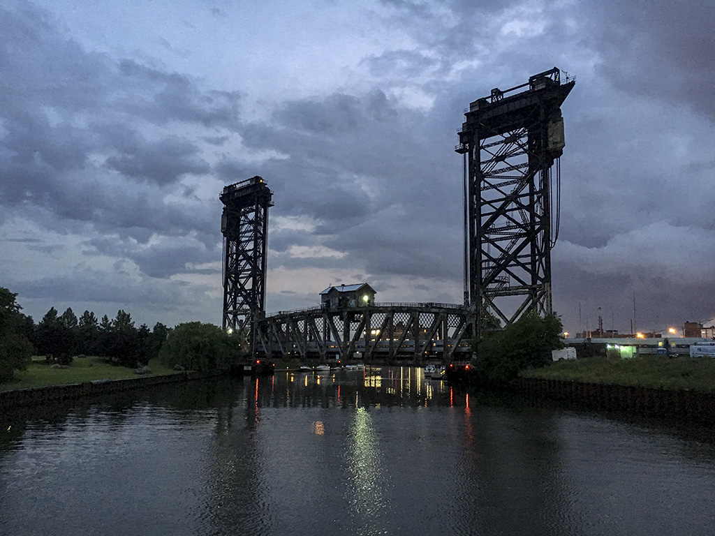 Bridge at the Chicago river, Illinois, USA