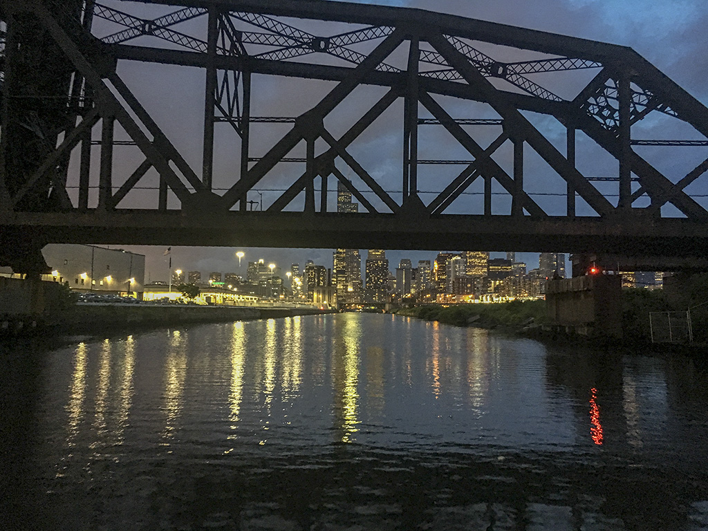 Bridge at the Chicago river, Illinois, USA