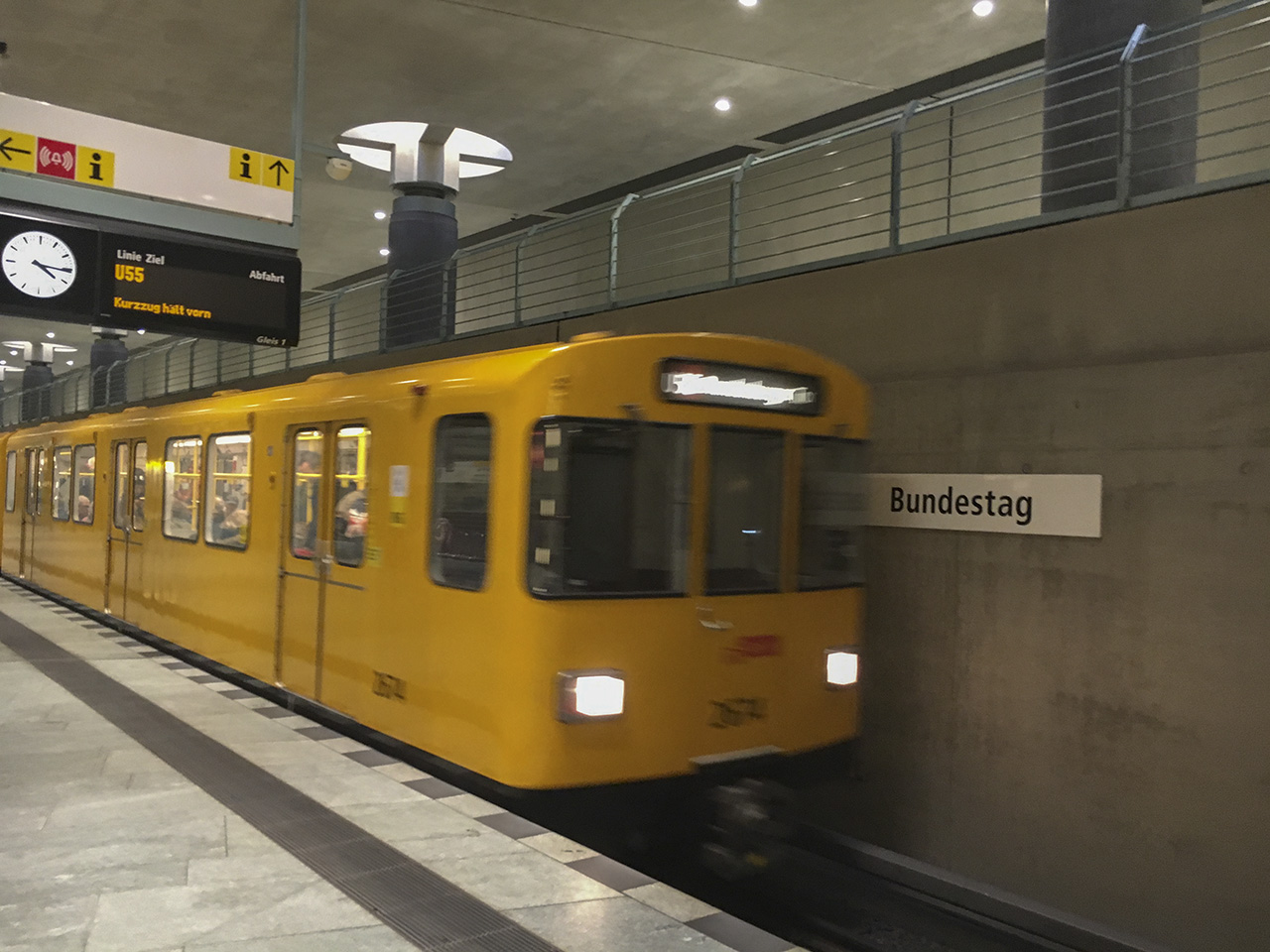 Bundestag underground station, Berlin, Germany