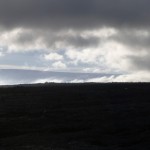 Monochrome panorama of Mauna Loa
