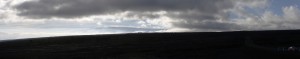 Monochrome panorama of Mauna Loa