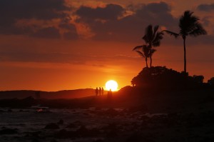 Sunset, Old Airport Beach, Hawaii