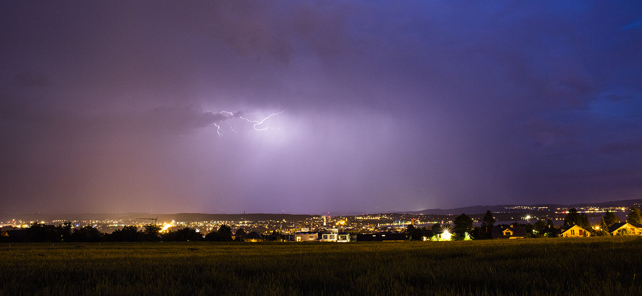 Constance Bight Thunderstorm, Lake Constance, seen from Kreuzlingen Bernrain, Schweiz