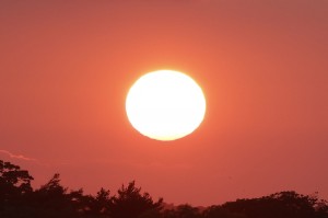 Sunset over Long Pond, Rhode Island