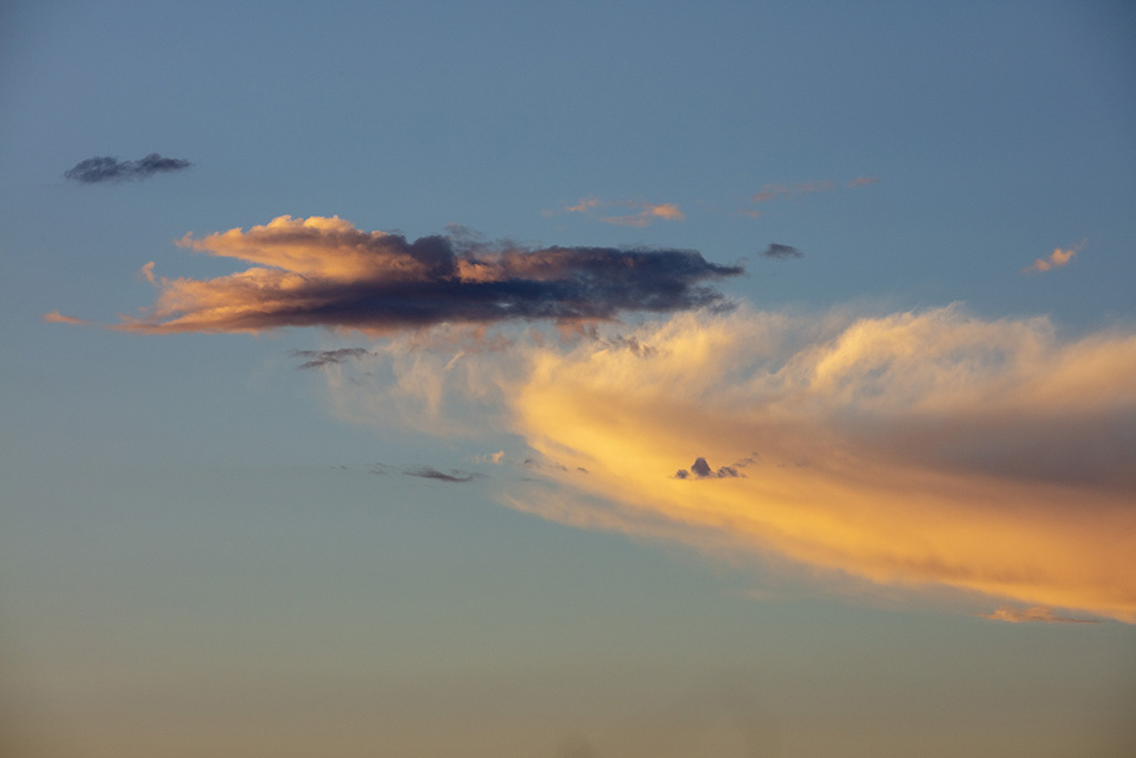 Wolken im Abendrot, Coral Creek Canyon, Boulder, Colorado, USA