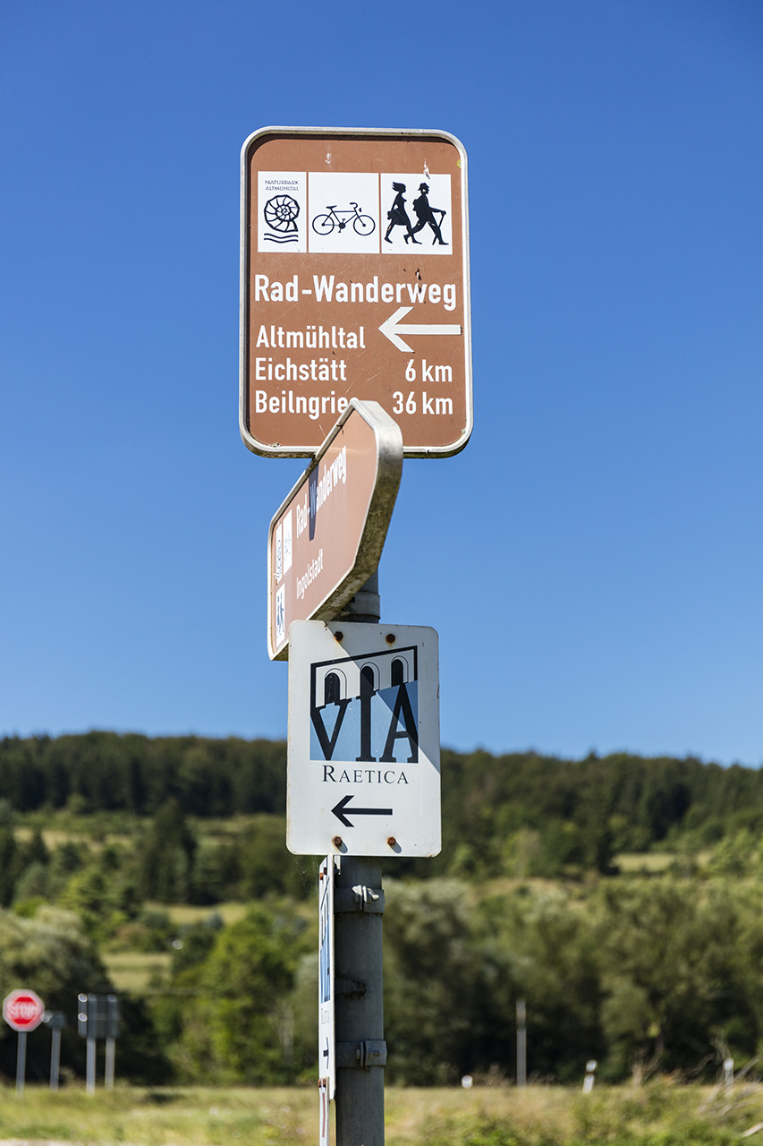 Via Raetica bike trail, Altmühltal Nature Park, Bavaria, Germany