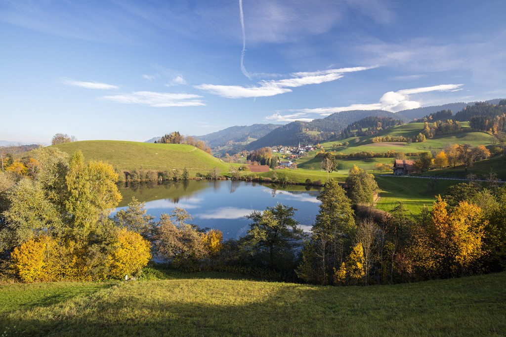 Ice age remnant: Lake Wil near Menzingen, Zug