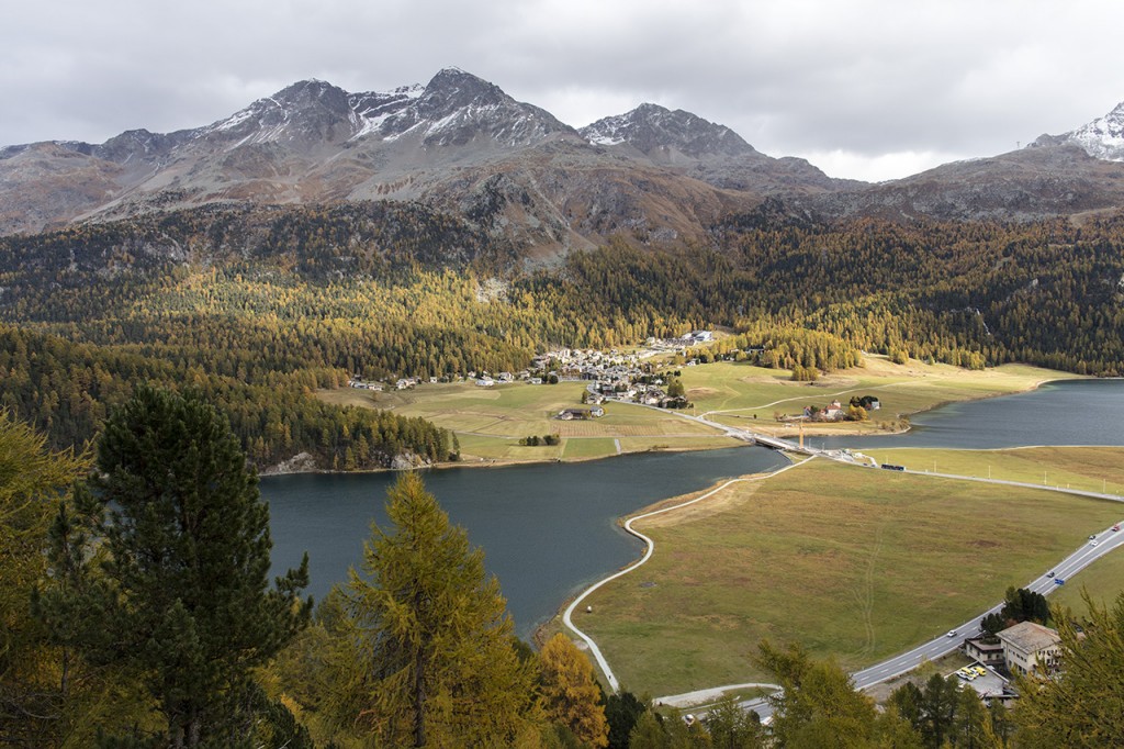 View from Julier pass road, Engiadina, Switzerland