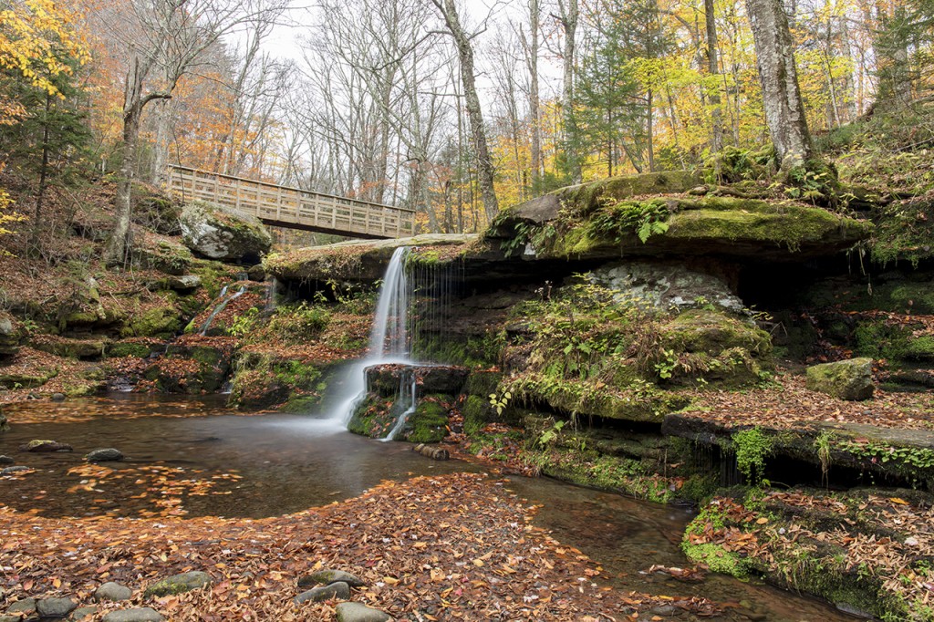 Diamond Notch Falls in the Westkill Mountains, Catskills, New York, USA