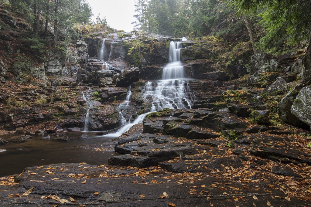 Shelving Rock Falls near Lake George, New York, USA