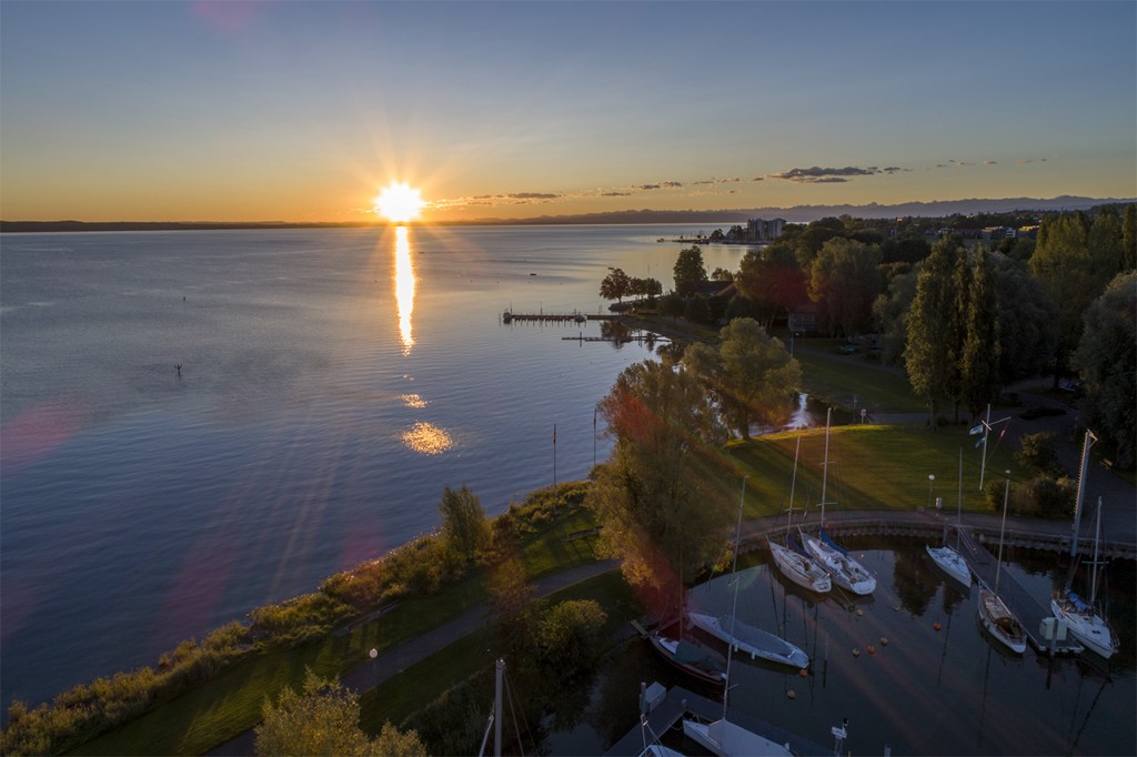 Sunrise above Lake Constance, Kreuzlingen, Thurgau, Switzerland