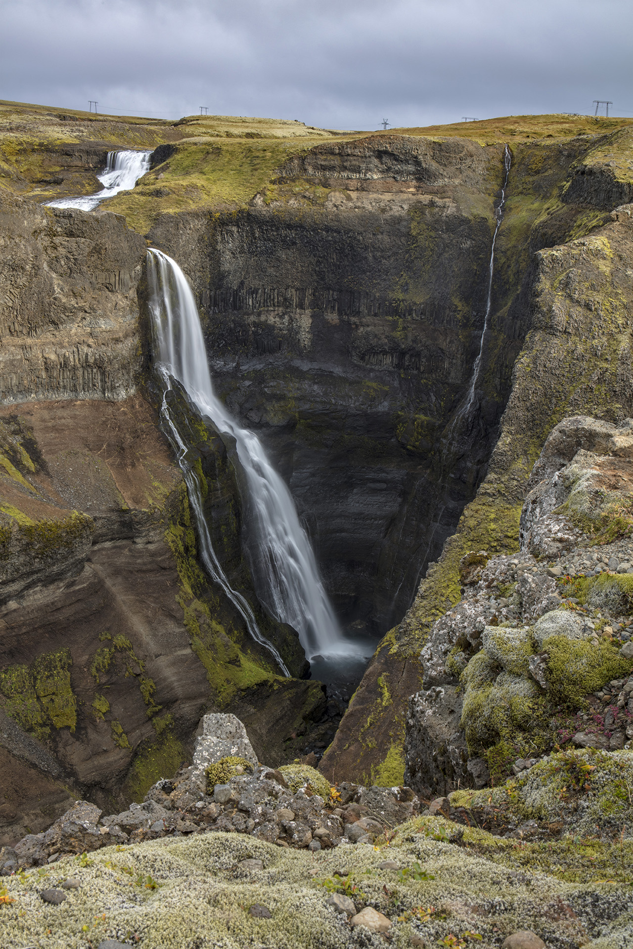 Haifoss Waterfall near Hrauneyjar, Iceland