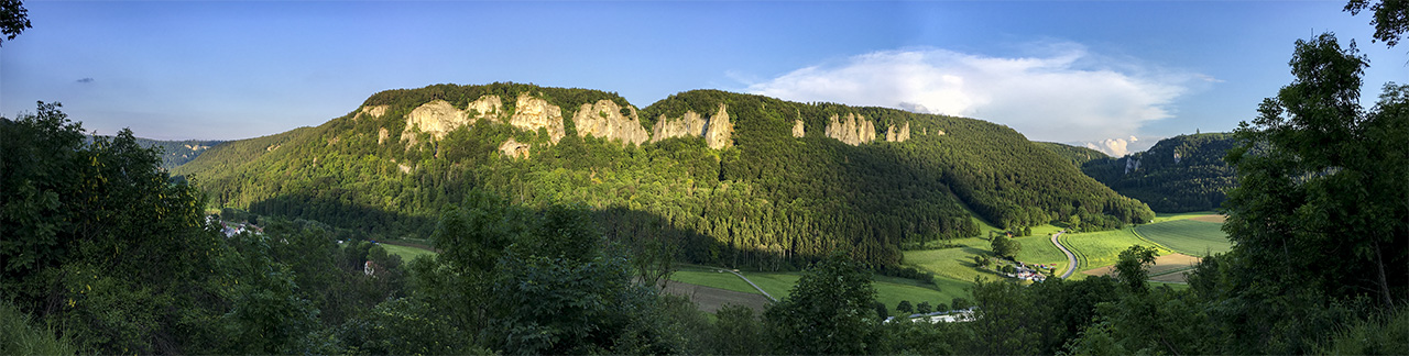 Rock face near Hausen, Danube Valley, Baden Wurttemberg, Germany