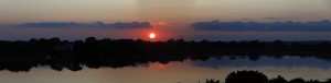 Sunset over Long Pond, Rhode Island