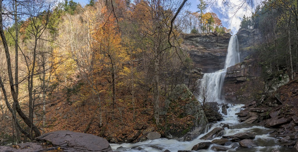 Panorama of Kaaterskill Falls, Hunter, Catskills, New York, USA